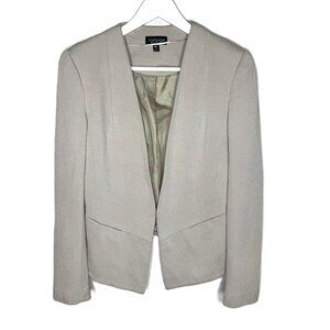 Topshop Khaki Colored Open Front Structural Blazer Jacket, Size 2 (US)